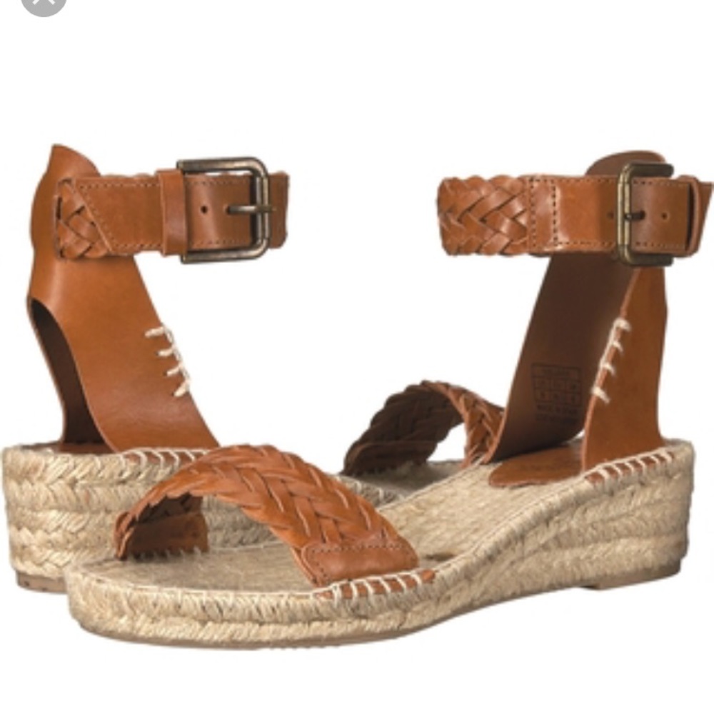 Soludos authentic woven leather wedge sandals